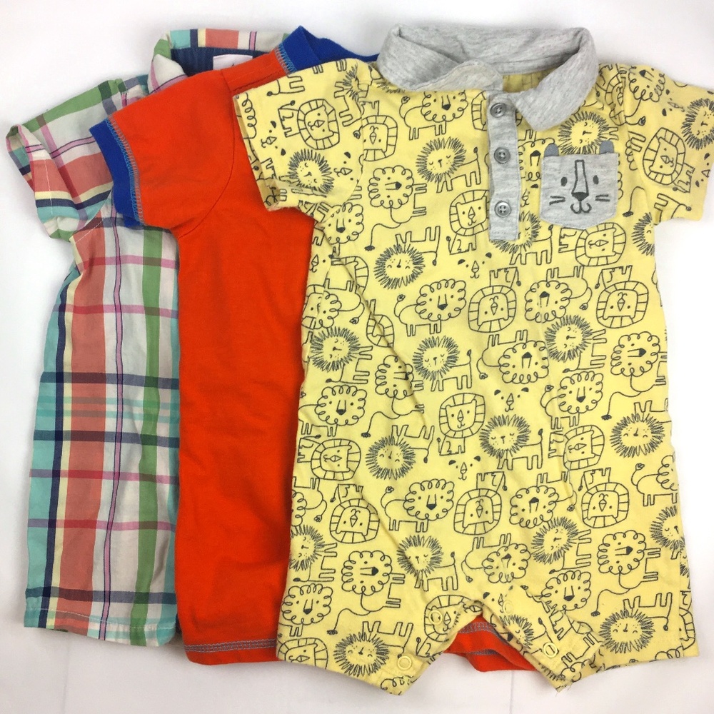 Boys Playsuits 3pc 6-12 Months CUTE Onesies
